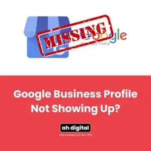 Image depicting a Google Business Profile not showing up in search results.