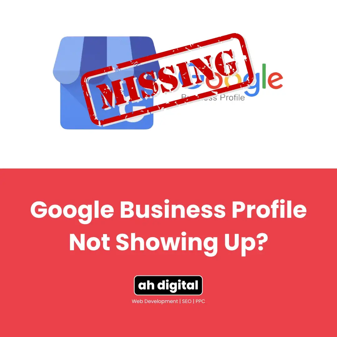 Image depicting a Google Business Profile not showing up in search results.