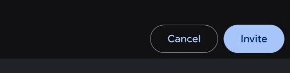 Cancel and Invite buttons at the bottom of the Add person screen